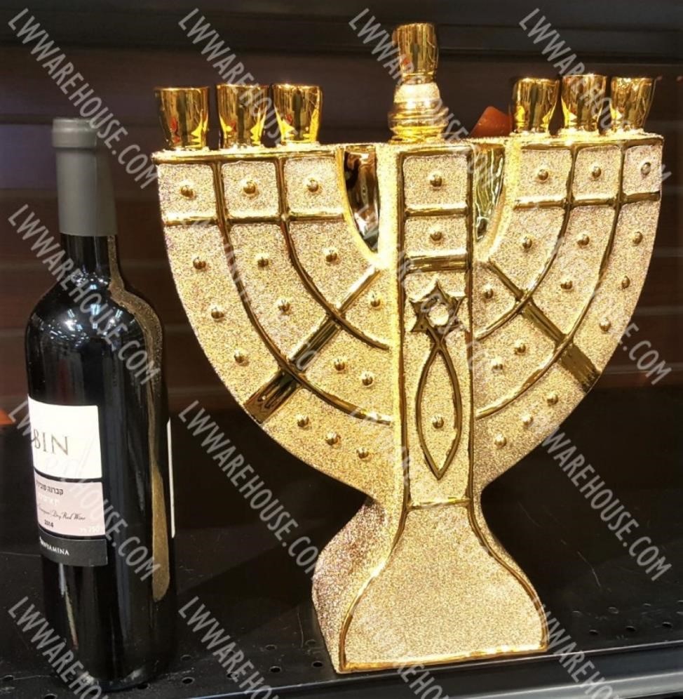 McCray Scotch - Golden Menorah shaped bottle (Kosher